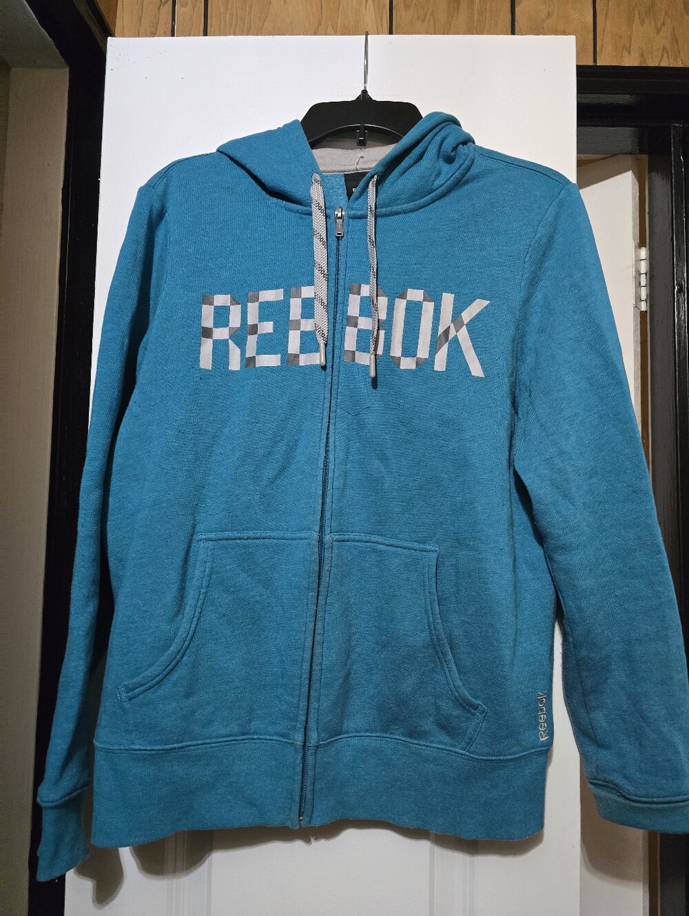 Reebok Women's Teal Full Zip-Up Hoodie Size Large
